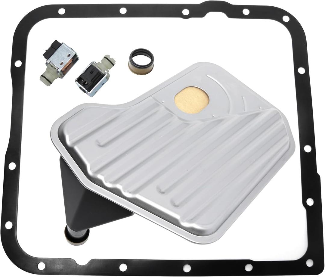 Shift Transmission Solenoid Valve with Filter Gasket Kit 4L60E - Replaces 24230298, 24208576 - Compatible with Buick, Cadillac, Chevy Trucks - Rainier, Escalade, Astro, Avalanche, Blazer, Camaro