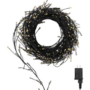 Fairy Lights Plug in, 752 LEDs on Black Copper Wire, Waterproof High-Density String Lights, 30.68FT Always-On for Wedding Party Christmas Decor, Easy to Shape Indoor Outdoor
