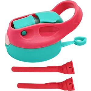 12oz Replacement Lid with 2 Straw for Kid Tumbler,2 PACK Leak-Proof and Spill-Proof Straw Lids for ZONEGRACE Mocaru,BPA Free,2.67IN (Rose, 1 Pack)