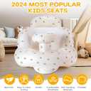 Inflatable Baby Seat for Babies 4-36 Months, Tooktro Blow Up Floor Chair with Built-in Air Pump for Sitting Support, Perfect for Summer and Beach Travel, Inflatable Baby Chair (Olive)