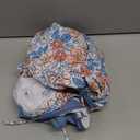 B2prity Tankini Swimsuits for Women Tummy Control Two Piece Bathing Suit High Waisted Wrap Swim Suit with Bottom Swimwear (Medium, Orange Flowers, Gray Blue)