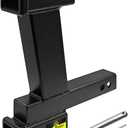 KAIRAY Trailer Dual Hitch Extender Adapter with 2-inch & 10-inch Riser/Drop, fit for 2" Receiver, 2-inch Solid Shank, 10000lbs Towing Capacity