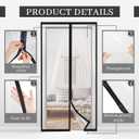 Amylove Zipper 48 x 87 Inch Dust Barrier Door Kit Construction Door Barrier 4 x 7.25 ft Reusable Plastic Curtain Cover Containment Standard Doorway Temporary Wall Screen Sheeting for Bathroom Hallway