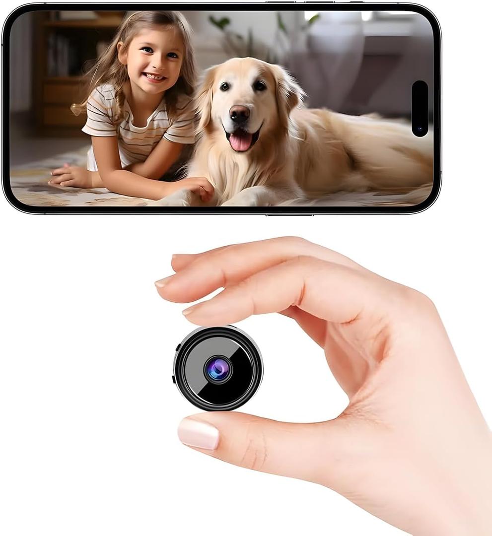 ELEFOCUS 2K Hidden Camera,Mini Camera Wireless,Small Cameras Hidden Wireless,Nanny Cam Hidden Camera,Motion Detection Alerts,SD/Cloud Storage, Phone App Control & Real-Time Alerts (Black)