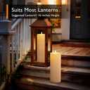 Homemory Outdoor Waterproof Flameless LED Candles 4" x 12", Battery Operated Large Pillar Candles with Remote & Timer, Long Lasting for Outdoor Lanterns & Patio, White, Set of 2
