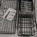 Premium Stainless Steel Shower Enclosure Non Perforated Bathroom Shelf Shower Rack Sticky Shower Box 5 Pack Black Stainless Steel Bath Organizer Bathroom Storage and Home Decoration