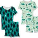 Amazon Essentials Babies, Toddlers and Boys' Snug-Fit Cotton Pajama Set, Multipacks US 6-7