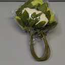 FiveSeasonStuff Mixed Cream Beige and Moss Green Vintage Artificial Silk Flower Peonies 2 Bouquets Floral