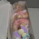 BABESIDE Reborn Baby Dolls - 17 Inch Soft Body Realistic Baby Doll Girl Lovely Awake Blond Curly Hair Girl Bebe Reborn de Silicona Real Life Baby Dolls with Gift Box for Kids Age 3+ Collectors