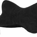 Dog Bone Shaped Travel Neck Pillow with Washable Removable Cover Have Loops on Either End for Car Bus Truck Driving Comfort Head Rest Support Neck Cervical Chiropractic Pillow(Black)