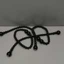 Magnetic Curtain Tiebacks, 4 Pack Curtain Holdbacks for Draperies, Wood Bead Curtain Tiebacks, Elegant Curtain Tie Backs for Bedroom Decor, Boho Room Decor, Nursery Decor, Farmhouse Decor (Black)