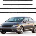4PCS Car Weatherstrip Window Moulding Trim Seal Belt Compatible with 2012-2015 Honda Civic 4 Door Sedan, Replace#72450-TR0-A01 72410-TR0-A01 72950-TR0-A01 72910-TR0-A01