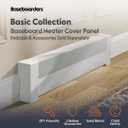 Baseboarders Basic Series 4 ft (48 in) Galvanized Steel Slip-On Baseboard Heater Cover, Rust Resistant, White, for Hydronic Hot-Water Systems