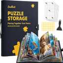 Puzzle Binder, Storage Folder for 500-1000 Piece Jigsaw Puzzles
Holds 20 Finished Puzzles; 20 HD Pockets; Fixed Rivet Binding; Full Kit; Portable Puzzle Binder Organizer; Gift for Mom