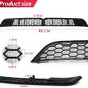 AggAuto Grille Mesh Insert Compatible with Tesla Model Y Juniper 2025 2026, Front Air Inlet Vent Grille Inserts Cover Replacement, 2 Pcs Model Y Accessories Black