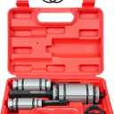 DAYUAN Upgraded 3 Pcs 1-1/8 inch to 3-1/2 inch Exhaust Pipe Expander Tool Set, Tail Pipe Spreader Kit Compatible with Most Vehicles and Trucks Red Case