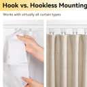 FELIDESIGN Curtain Track, Ceiling Curtain Track for Room Divider, Ceiling Mount Rail Set with Roller Hooks, White, 6ft - 9ft