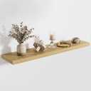 Acovy 10" Extra Deep Floating Shelves for Wall, 48" Long Wood Wall Shelves Set of 1 for Bathroom Bedroom Kitchen Living Room Laundry Room, Modern Floating Shelf for Home Decor, 48"x10"-1pc