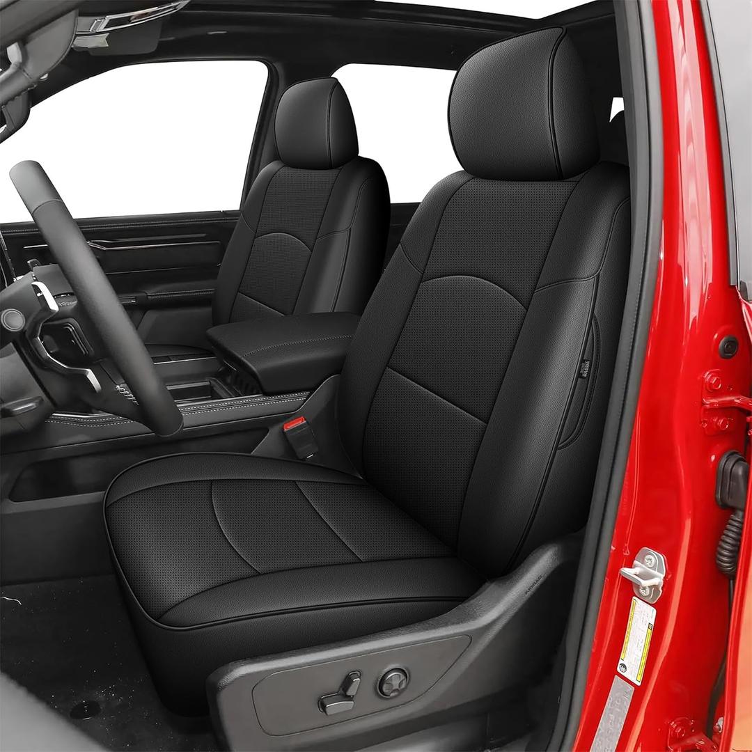 AOMSAZTO Seat Cover for Ram 2500: 2019 2020 2021 2022 2023 2024 2025 2026 Custom Fit Car Seat Covers Truck Full Set (Black)