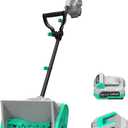 Litheli Cordless Snow Shovel, 20V 12-Inch Battery Powered Snow Thrower, Battery Snow Blower with Auxiliary Handle, with 4.0Ah Li-ion Battery & Charger