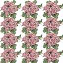 Peonies Artificial Flowers Bulk, 12 Bundles Fake Silk Peonies Faux Eucalyptus Bouquet Realistic Peony Floral Arrangement for Wedding Table Centerpiece Vase Decor (Dusty Pink)