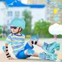 Roller Skates, Adjustable Roller Skates with Light up Wheels for Girls Boys Teens, Beginner & Advance | with Protective Gears and Carry Bag S- Little Kids (12C-2Y)