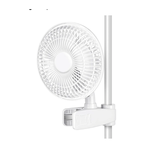 Simple Deluxe Clip Fan, 6-Inch Grow Tent Fan, Monkey Fan, Adjustable 90 Angles, 15W, 2-Speeds Control, 1 Pack (White)