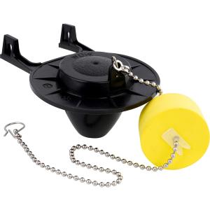 iFealClear 2 Inch Toilet Flapper Replacement Compatible with American Standard 7381129-200.0070A with Chain and Float Rubber Flapper for 2-Inch Flush Valves, Black