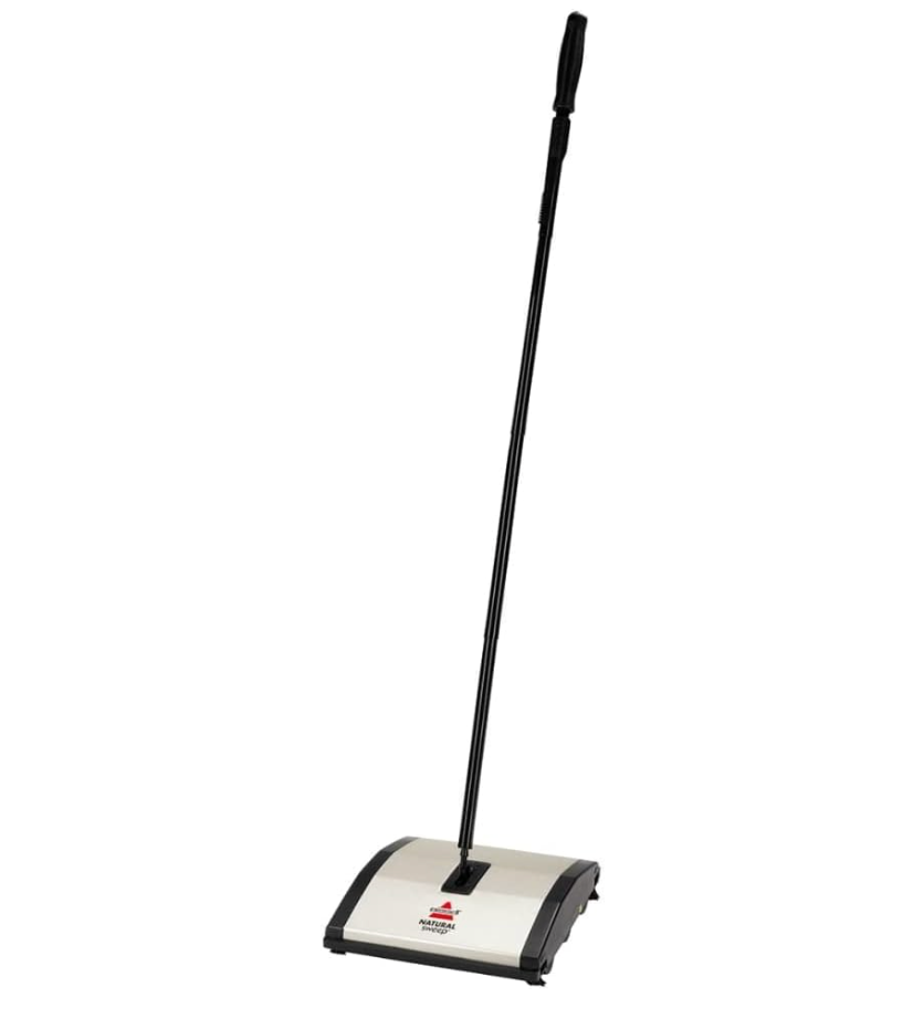 Bissell Natural Sweep Carpet and Floor Sweeper with Dual Brush Rotating System and 2 Corner Edge Brushes, 92N0A, 4.2 lb.
