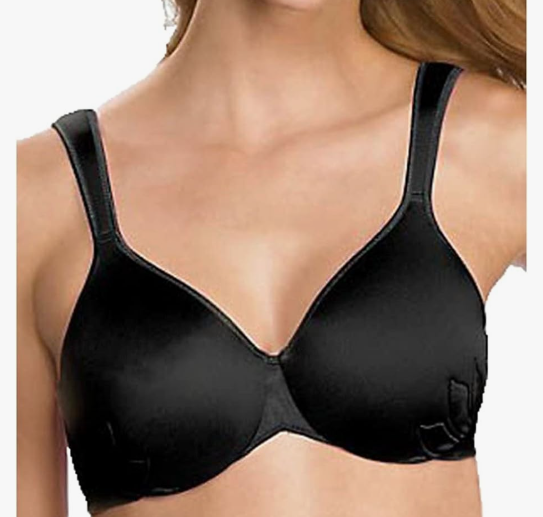 Bali Live It Up Underwire Bra, Seamless Shapewear Bra with Cushioned Straps, Full-Coverage T-Shirt Bra for Everyday Wear, 42DD