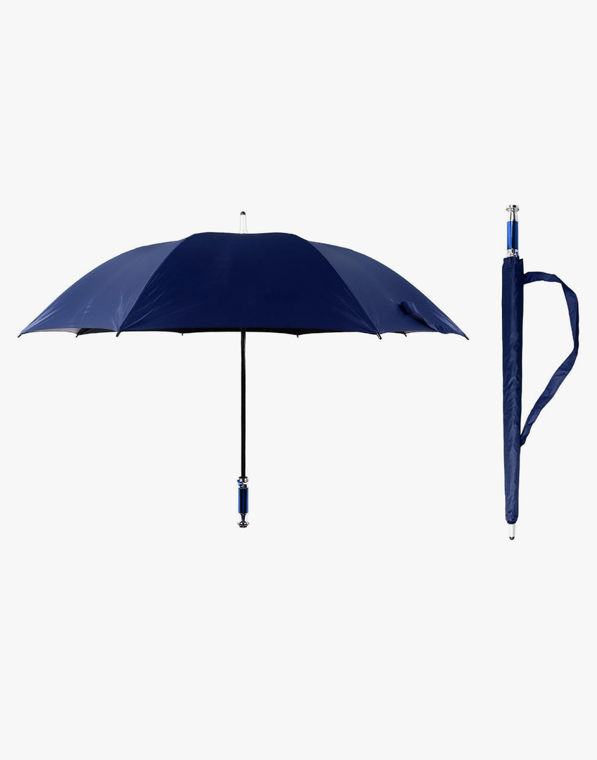 Outdoor Golf Umbrella, Automatic Straight Rod Black Glue Stylish Windproof 130cm Diameter Stick Umbrellas for Rain Sun Wedding