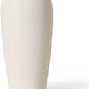 Kokrose Rustic Ceramic Table Vase, 14.9" Vintage Cream Clay Tall Floor Ceramic Terracotta Vase for Table Centerpieces, Large Textured Farmhouse Decorative Vases for Home Decor (15 Inch White Floor Vase)