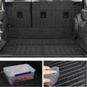 for 2021-2025 2026 Jeep Wrangler JL 4XE Floor Mats Cargo Liner and Backrest Mat All Weather TPE Rubber Protection Mat Accessories (Only for Jeep Wrangler JL 4XE Full Set)