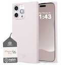 COCOMII Rectangle Case for iPhone 16 Pro, Compatible with MagSafe, Matte Ivory Silicone