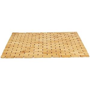 Mind Reader Bath Mat, Shower Mat, Bathtub Mat, Bathroom Accessory, Wood, Rayon from Bamboo, 23.5"L x 16.5"W x 0.4"H, Brown