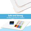 Set of 12 Small White Board Dry Erase Boards Classroom Pack 9" x12 Double Sided Personal Whiteboards for Students Teachers School Supplies Lapboards Mini Whiteboard Erasers Incl and Colors Pens