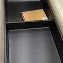 LED Shower Niche 24 x 12, Recessed Wall 2-Tiers Shelves (Black), Double layer