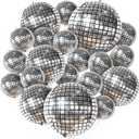 KatchOn, Silver Disco Ball Balloons - 32 Inch, Pack of 20 | Shiny Disco Ball for Disco Party Decorations | 4D Disco Balloons for Disco Bachelorette Party Decorations | Graduation Decorations 2026