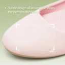 Women's Ballet Flats Shoes Comfortable PU Leather Dress Slip on Shoes Teacher Business Casual (Pink, M)