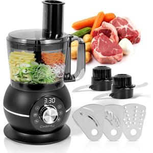 12 Cup Smart Food Processor, Electric Food Chopper Slicer
