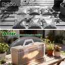 Plastic Clear Seed Storage Organizer Box with Handle, Garden Seed Organize Sealed Box 100 Envelopes and Stickers Saving Container Keeper Set for Garden Vegetable Flower Plants