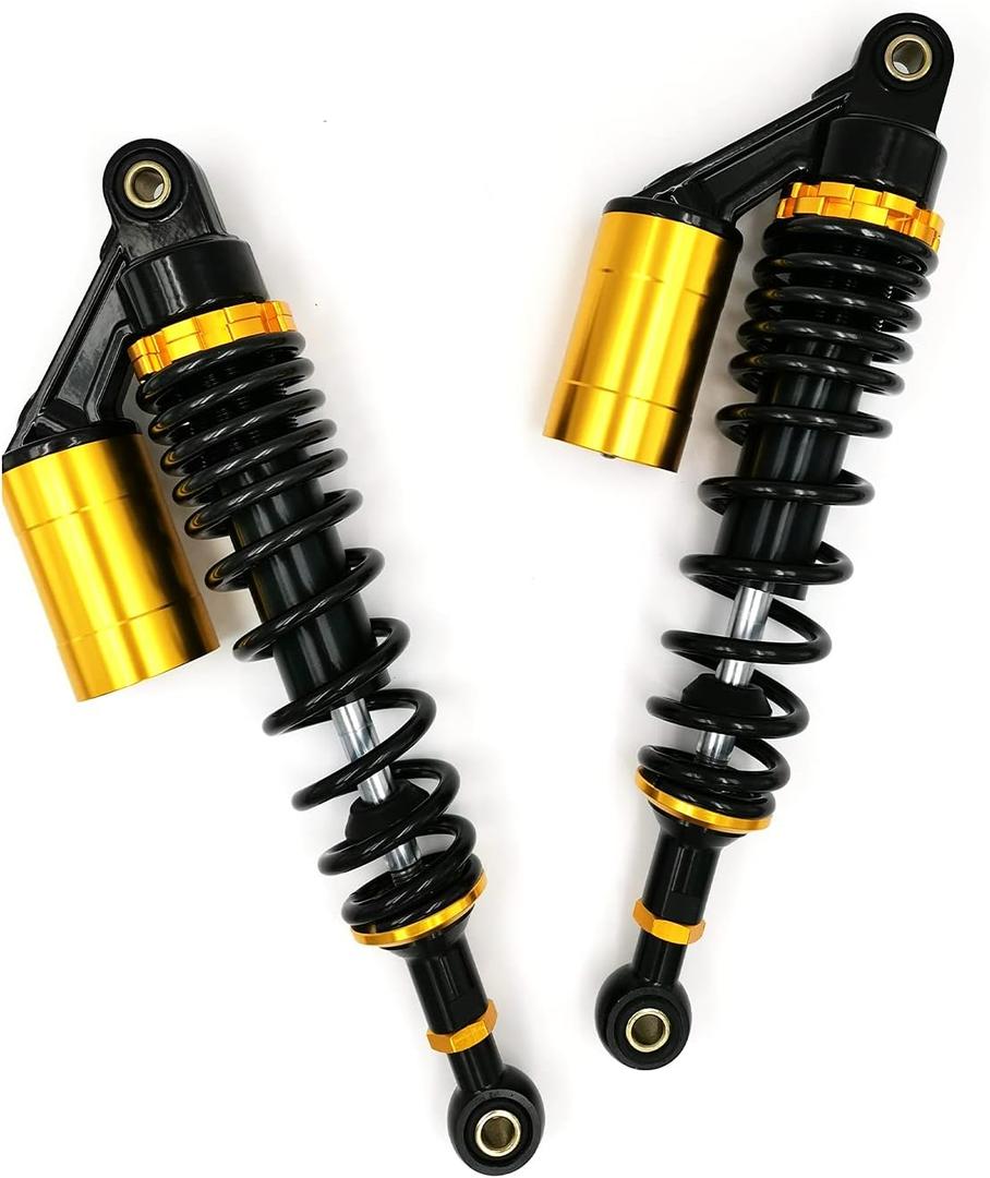 Motorcycle Universal 340mm Rear Air Shocks Absorber for Honda Kawasaki Suzuki Yamaha Go Kart Scooters Sport Street Bike (340mm)