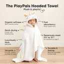 KeaBabies Organic Baby Towel with Hood for Girls, Boys - Soft, Absorbent, 100% Cotton Hooded Baby Towels for Newborns, Infants, Large Hooded Bath Towels for Babies, Kids, Toddler 1-3 (Uria)