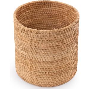 KOLWOVEN Mini Trash Cans, Mini Storage Bin Table, Desk Trash Can Mini, Narrow Trash Can Bathroom, Slim Garbage Can, Small Waste Basket, Desktop Trash Can KOLWOVEN Mini Trash Cans, Mini Storage Bin Table, Desk Trash Can Mini, Narrow Trash Can Bathroom, Slim Garbage Can, Small Waste Basket, Desktop Trash Can