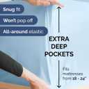 Extra Deep Queen Sheet Set - 6 Piece Breathable and Cooling Sheets - Hotel Luxury Bedding for Women, Men, Kids & Teens - Easy Secure Fit - Soft, Wrinkle Free & Comfy - Extra Deep Pockets - Light Blue