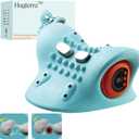 Neck Massager with Cervical Traction, Ergonomic Neck Pain Relief Device, Portable Neck Relaxer for Home & Office, Lightweight Neck Support Massager