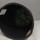 NDS 111BC 10 in. Round Standard Series Valve Box and Cover, 10 in. Height, Irrigation Control Valve Lettering, Black Box, Green Overlapping Cover, Black/Green