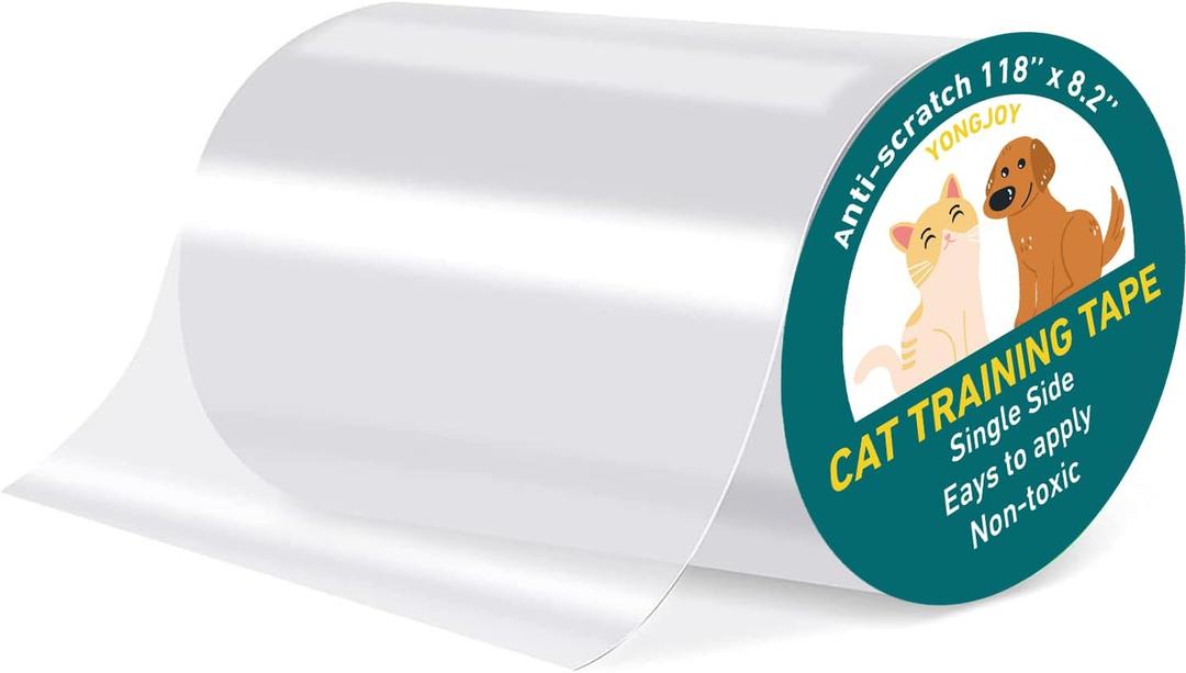 Door Protector from Dog Scratching - Cat Scratch Door Frame Single Side Adhesive Protector Anti Dog Scratch Door Guard for Dogs Clear - 118" x 8.2"