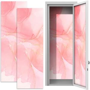 Konohan 2 Pcs School Magnetic Wallpaper for Lockers 12" x 36" Removable Magnetic Wallpaper Decorative Locker Accessories for School University(Marble)