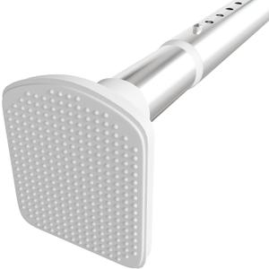 Oxdigi Tension Curtain Rods Adjustable Shower Curtain Rod Spring Tension 102.8-122.4 Inches, Curtain Rod No Drill No Rust Nonslip Heavy Duty for Bathroom, Window, Closet, Room Divider, Stainless Steel